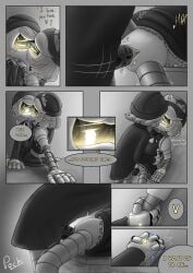 1boy 1girls 1girls1boy cum_in_pussy envy_(murder_drones) grey_background grey_hair intercourse male/female murder_drones n_(murder_drones) pachinsfw penetration penis_in_pussy robot_sex sex straight straight_sex v_(murder_drones) yellow_eyes