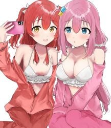 /// 2d 2d_(artwork) 2d_artwork 2girls anime anime_character arm_support asian asian_female asian_girl background big_boobs big_breasts bikini bikini_top blank_background blue-eyed_female blue_eyes blush_face blush_lines blushing blushing_female blushing_lines bocchi_the_rock! bodysuit breasts busty busty_female busty_girl busty_teen busty_teenager cleavage cloverworks collarbone digital digital_art digital_drawing digital_drawing_(artwork) digital_media digital_media_(artwork) drawing duo eyebrows_visible_through_hair fanart female female_focus female_only female_protagonist fingers flushed flushed_cheeks flushed_face from_front front_view gotou_hitori guitarist hair_between_eyes hair_ornament halterneck hi_res high_res high_resolution high_school_student highres japanese japanese_female japanese_girl kita_ikuyo large_boobs large_breasts long_hair midriff mirror_selfie monotone_background multiple_females multiple_girls one_color_background one_side_up open_mouth open_mouth_smile parted_lips petite petite_body petite_breasts petite_female petite_girl petite_tits phone pink-haired_female pink_bodysuit pink_hair plain_background portrait posing posing_for_picture posing_for_the_viewer red-haired_female red_bodysuit red_hair school_girl selfie selfie_pose shoulders sidelocks sitting small_boobs small_breasts small_tits solid_color_background string_bikini sunya_(honorin-yuunibo) swimsuit swimwear taking_selfie teen_girl teenage_girl teenage_tits teenager tied_hair tiny_breasts tiny_tits tongue twintails twintails_(hairstyle) two_side_up white_background white_bikini white_bikini_top white_swimsuit white_swimwear yellow-eyed_female yellow_eyes young_female young_woman