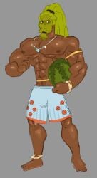 big_nipples big_penis black_skin bulge dofus gay gay_male male_only only_male wakfu