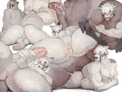anthro anthro_penetrated gay human_on_anthro male male_focus male_only vo7gu46xduh36 von_lycaon yaoi zenless_zone_zero