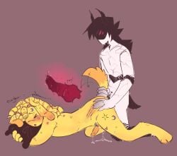 cross_section cum cum_inside knot knotted_penis knotting knotting_position pest_(regretevator) poob_(regretevator) puppyboy regretevator roblox roblox_game robloxian scratches self_upload sevichthingz tagme