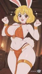 ai_assisted ai_generated bare_legs bare_shoulders big_breasts blonde_hair body_fur breasts brown_eyes bunny_ears carrot_(one_piece) curvy curvy_body curvy_female dancer dancer_outfit female female_focus female_only furry furry_female hands_up harem_outfit huge_breasts large_breasts looking_at_viewer moonwool_branch one_piece open_mouth rabbit_ears rabbit_girl rabbit_tail revealing_clothes seductive seductive_eyes seductive_look seductive_mouth seductive_pose seductive_smile short_hair smile smiling solo solo_female solo_focus thick_ass thick_thighs thighs uncensored white_fur
