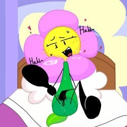 1girls animate_inanimate anus battle_for_dream_island battle_for_dream_island_again bed bedroom bfb bfdi bfdia blanket fingering fingering_self flower flower_(bfdi) grabbing_own_leg in_bed masturbation moaning object_shows pillow plant pussy pussy_juice rubbing rubbing_pussy solo vaginal_masturbation