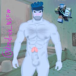 1boy 1male anthro bara beard big_penis blue_body blue_skin cock dick gay gay_sex kendrick_nsfw male male_only muscle muscles muscular muscular_anthro muscular_male penis pubic_hair roblox roblox_game robloxian speedy_king tagme tower_defense_simulator whiskers yaoi