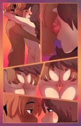 1cuntboy 1girls big_clitoris comic dakota_(the_rock_cocks) elizabeth_santos hairy_pussy leslie_brown shower shower_sex showering_together the_rock_cocks transgender transgender_male transgender_man webcomic