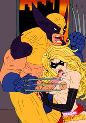 avengers carol_danvers female james_howlett male marvel mighty_avengers ms._marvel_(carol_danvers) online_superheroes straight_hair wolverine_(x-men) x-men