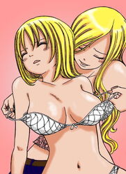 2girls blonde_hair bra elie female female_only julia_dragoon lingerie multiple_girls rave_master stripping underwear undressing yuri