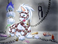 alolan_ninetales anal anal_beads anal_penetration anthro ball_gag bondage bondage_gear bondage_harness chain_bondage chain_collar chain_leash chains collar condom devilheart dildo drool gag gagged harness_ball_gag harness_gag leash ninetales nintendo padlock padlocked_collar pokemon pokemon_focus pokemon_only regional_form_(pokémon) sex_toy shiny_ninetales shiny_pokemon straight_hair tears used_condom whip