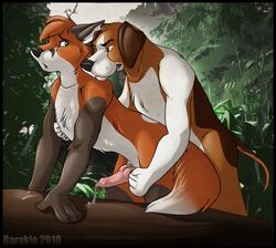 2010 anthro anthrofied copper_(fath) disney dog gay interspecies male male_only penis rarakie sex the_fox_and_the_hound tod_(fath)