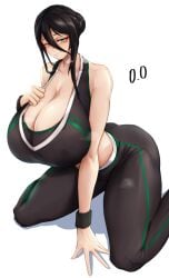 1girls breasts_bigger_than_head green_eyes hyper_breasts original original_character sportswear zer0artzer0