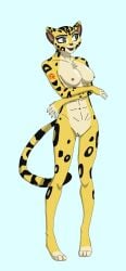 alluring anthro artist_request athletic_female breasts cheetah completely_nude disney female female_abs fit_female fuli green_eyes nipples nude pussy spots tattoo tattoo_on_arm the_lion_guard the_lion_king