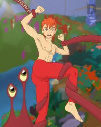 davey_devil disney feet gay male male_nipples male_only octopus peter_pan_(disney) rape shirtless tentacle yaoi