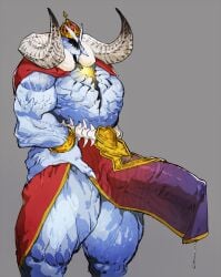 animal_humanoid anthro bebebebebe big_penis clothed clothing erection erection_under_clothing fate/grand_order fate_(series) genitals hi_res huge_cock humanoid hyper hyper_genitalia hyper_penis ivan_the_terrible_(fate) king male male_only mammal mammal_humanoid mammoth_humanoid penis proboscidean proboscidean_humanoid royalty