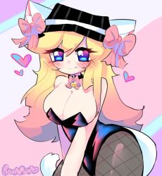 1girls bunnysuit feline roblox roblox_avatar roxa_(roxapox) roxapox smug tagme