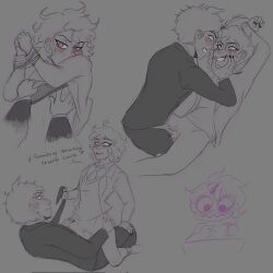 bound bound_wrists clothed_sex cowgirl_position danganronpa danganronpa_3 hinata_hajime holographicalt male nagito_komaeda penis restrained riding school_uniform schoolboy straight_hair tied_up vaginal_penetration