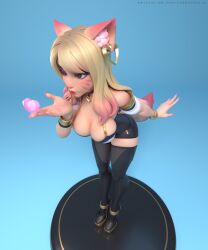 1girls 3d 3d_model ahri animal_ears artstation ass big_breasts blonde_hair breasts bursting_breasts busty chengyouliu cleavage ear female fox_ears fox_girl heart high_heels hips hourglass_figure human k/da_all_out_ahri k/da_all_out_series k/da_series large_breasts league_of_legends legs light-skinned_female light_skin lips multicolored_hair pink_hair shiny shiny_skin thick_legs thick_thighs thighs voluptuous whisker_markings wide_hips