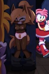 amy_rose arms_tied bound canid canine canis clothing embarrassed euf-dreamer eulipotyphlan exhibitionism female fox group hedgehog hi_res humiliation idw_comics idw_publishing male mammal mobian_(species) panties print_clothing print_panties print_underwear sega sonic_(series) sonic_the_hedgehog_(comics) sonic_the_hedgehog_(idw) sonic_the_hedgehog_(series) tails underwear whisper_the_wolf wolf