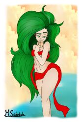 boa_sandersonia female female_only green_eyes green_hair mssketch one_piece smile