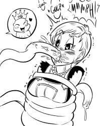 deepthroat dragon_ball dragon_ball_super drawing earrings female female_focus funsexydragonball gulp jaco_the_galactic_patrolman no_color oral questionable_consent short_hair swallowing_penis_while_deepthroat tentacle tentacle_blowjob tentacle_rape the_galactic_king throat_bulge tights_(dragon_ball) tights_briefs