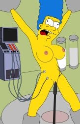 bardock510 big_breasts breast_expansion female female_only fucking_machine marge_simpson milf mother orgasm_factory sex_machine shaved_pussy solo solo_female the_simpsons