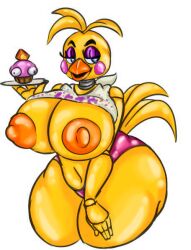 edit edited female five_nights_at_freddy's five_nights_at_freddy's_2 hanon(editor) huge_breasts huge_toy_chica sausagesspicy sausagesspicy_(artist) thunder_thighs toy_chica_(fnaf)