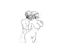 behind big_breasts breasts caco-bro female_spartan_(halo) from_behind_position halo halo_(series) hand_on_breast helmet male_spartan_(halo) nipples sex spartan_(halo) squeezing_breast standing_sex straight