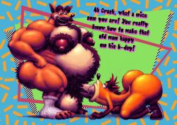 2boys big_ass blowjob crash_(series) crash_bandicoot english_text gay huge_ass incest male male/male male_only oral ten-kun yaoi