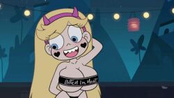 animated animated big_breasts blue_eyes disney disney_channel disney_xd edit edited huge_breasts large_breasts micro panties screencap screenshot screenshot_edit sexually_suggestive smile star_butterfly star_vs_the_forces_of_evil steca thelazyart yellow_hair