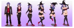 ass_expansion breast_expansion corruption female gender_transformation hair_growth high_heels hopetg identity_death inkystickymcgee large_ass large_breasts lip_expansion mtf_transformation navel thick_thighs thigh_expansion transformation transformation_sequence wide_hips witch witch_hat