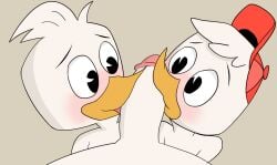 2022 3boys bird blowjob brothers cartoony collaborative_fellatio dewey_duck double_blowjob duck ducktales ducktales_(2017) gay huey_duck male male/male male_focus male_only male_pov penis tagme toony yaoi young younger_male