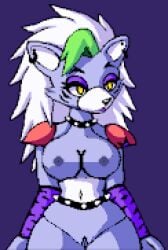 animatronic ass big_breasts breast_focus breasts female female_only five_nights_at_freddy's five_nights_at_freddy's:_security_breach fnaf looking_away nipples nude pussy roxanne_wolf_(fnaf) solo solo_female thick_ass thick_thighs trickster_(artist) white_hair