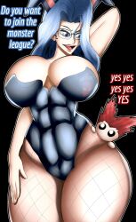 1boy 1boy1girl abs arm_up athletic athletic_female big_ass big_breasts big_butt blue_eyes breasts bunny_costume bunny_ears bunny_girl bunnysuit curvy curvy_body curvy_female curvy_figure curvy_hips english_commentary english_text female garou_(one-punch_man) glasses hair_between_eyes long_hair one-punch_man psykos red_hair rockie_art seductive seductive_eyes seductive_gaze seductive_look seductive_mouth seductive_pose seductive_smile size_difference smile smiley_face smiling tagme text text_bubble thick_ass thick_legs thick_thighs thighhighs thighs toned toned_female voluptuous