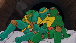 2d anal animated brothers cum cumshot duo frame_by_frame french_kiss french_kissing furry gay genital_fluids hammytoy incest kissing male/male michelangelo_(tmnt) mutual_handjob orgasm penis raphael_(tmnt) scalie smooth_animation sound squelching tagme teenage_mutant_ninja_turtles video yaoi