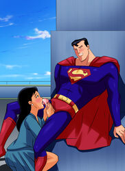 cum dc dc_comics dcau lois_lane lois_lane_(dcau) muscles nikochan oral_sex straight superman superman:_the_animated_series superman_(series)