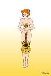 animal_ears archie_comics by_chance cat_ears guitar hanna-barbera josie_and_the_pussycats josie_mcoy nipples nude red_hair