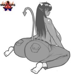 1girls ass demon demonroyal devil drawn porscha text