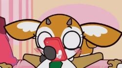 1boy 1girls aggressive_retsuko animated anthro blush canaryprimary deep_throat deer fellatio furry implied_deepthroat implied_oral komiya male_pov mp4 no_sound on_model oral oral_sex pov sanrio sex starry_eyes tsunoda video