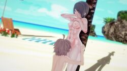 1boy 1boy1girl 1girls 3d abs animated areola beach black_hair cg cunnilingus danganronpa danganronpa:_trigger_happy_havoc danganronpa_(series) danganronpa_1 eating_pussy fit fit_female knighthood large_ass large_breasts licking licking_pussy light-skinned_female light-skinned_male light_skin looking_pleasured mukuro_ikusaba muscular_female naegi_makoto nipples no_sound nude oral oral_sex orgasm pale-skinned_female pale_skin short_hair squirting straight_hair tagme thick_ass thick_thighs vaginal_juices video wide_hips younger_male