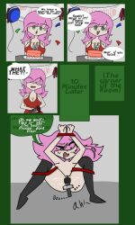 18th_birthday big_ass big_breasts birthday birthday_cake comic dialogue duct_tape female green_eyes happy_birthday open_mouth pink_hair pussy_juice rape restrained ribbon speech_bubble surprise surprised surprised_expression tagme_(artist) tagme_(character) teen tied_up vibrator