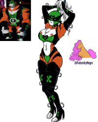 1girls alien alien_girl anthro appoplexian ben_10 ben_10_omniverse big_breasts breasts curvaceous curves curvy curvy_body curvy_female curvy_figure female female_ben female_only fluttershynegre genderswap green_eyes high_heel_boots high_heels humanoid nipple_slip nipples orange_fur panties pink_nipples rath revealing_clothes rule_63 simple_background solo solo_female thick_thighs tiger tiger_girl tiger_stripes topwear white_background