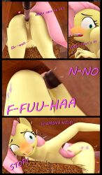 3d absurd_res anal anal_sex anthro anthro_on_feral chapter_2 comic comic_page dialogue digital_media_(artwork) english_text equid equine female feral fluttershy_(mlp) friendship_is_magic genitals hi_res horsecock male male/female mammal my_little_pony nude page_3 page_number penetration penile penile_penetration penis_in_ass pussy sebaxn sex wrong_hole zoophilia