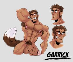 balls big_balls big_penis boner erection garrick hairy male male_only muscles muscular nude penis solo solo_male tail throatpussy werewolf