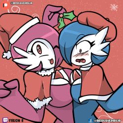 absolquedibuja anthro christmas christmas_outfit firion_bifrost gardevoir pokemon pokemon_(species) tagme yuri