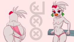 16:9 anthro ass avian bent_over bird breasts clothing clothing_aside eyeshadow female five_nights_at_freddy's five_nights_at_freddy's:_security_breach fur furry furry_only genitals glamrock_chica_(fnaf) hi_res jaycoxxx makeup mostly_nude multiple_poses naked nipples nude panties panties_aside panties_only pose pussy rear_view scottgames small_breasts solo topless underwear underwear_aside underwear_only video_games widescreen