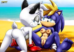 2girls anthro archie_comics areolae barby_koala bbmbbf bernadette_hedgehog blonde_hair blue_eyes blue_fur breasts eyelashes feet female female_only fur furry hedgehog koala mobius_unleashed nipples palcomix pussy sega smile sonic_(series) tail vagina white_fur yuri