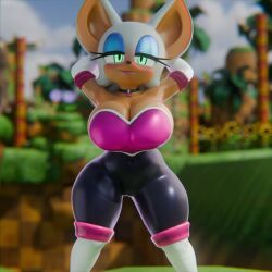 3d animated anthro bat bat_wings big_breasts bouncing_breasts breasts cameltoe cleavage dancing eyeshadow female fitness fully_clothed furry green_eyes large_breasts latex looking_at_viewer lordpyro9 music pussy_through_clothing rouge_the_bat rouge_the_bat_(nottanj) sega solo sonic_(series) sonic_the_hedgehog_(series) tagme video wings