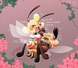 anal anal_sex anthro ass barbed_penis bee beez beez_(hikorikimo) dandy's_world dandys_world dandys_world_oc dialogue drooling fanart femboy flower gay gay_sex gift insects inside male male/male morikusan oc original_character penis precum spiked_penis spikes tail toons wet wet_penis