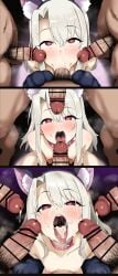 1girls 4boys big_penis blowbang blowjob breasts cat_ears cum cum_drip cum_dripping_from_penis cum_in_mouth cum_on_face cumshot_in_mouth daroon5 fate/grand_order fate/kaleid_liner_prisma_illya fate_(series) fellatio heart-shaped_pupils horny_female illyasviel_von_einzbern multiple_boys multiple_cumshots nipples nude nude_female open_mouth penis penis_on_face pov pov_male pubic_hair pubic_hair_in_mouth sucking_penis