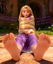 1girls accurate_art_style accurate_artstyle barefoot blonde_female blonde_hair bondage bound bound_arms bound_hands bound_torso bound_wrists comic comic_page confused confused_expression confused_face confused_look disney disney_princess dress feet feet_fetish feet_focus feet_up female female_artist foot_fetish foot_focus foot_play footjob footjob_tease hogtie hogtied implied_footjob innocent innocent_expression long_hair looking_at_viewer outside princess rapunzel rapunzel_(tangled) rogueserpent sitting_down sitting_on_floor sole_female soles soles_female soles_fetish solo solo_female tangled tangled_(disney) toes toes_spread very_long_hair wrapped wrapped_up