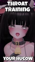 1girls 3d accessories accessory animated audio bangs black_hair blush brown_hair brunette_hair cow_ears cow_girl cow_horns cow_print cow_print_bikini cowbell deep_blowjob deepthroat deepthroat_no_hands doll doll_joints fellatio female female_only grey_eyes hime_cut humanoid implied_fellatio implied_oral licking licking_penis long_hair looking_at_viewer open_mouth oral oral_sex pale-skinned_female pale_skin pov pov_eye_contact solo_female sound sucking sucking_penis tagme text tongue tongue_out video viewer_pov vrchat vrchat_avatar vrchat_media vrchat_model